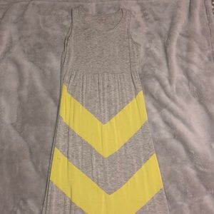 Gray yellow long dress